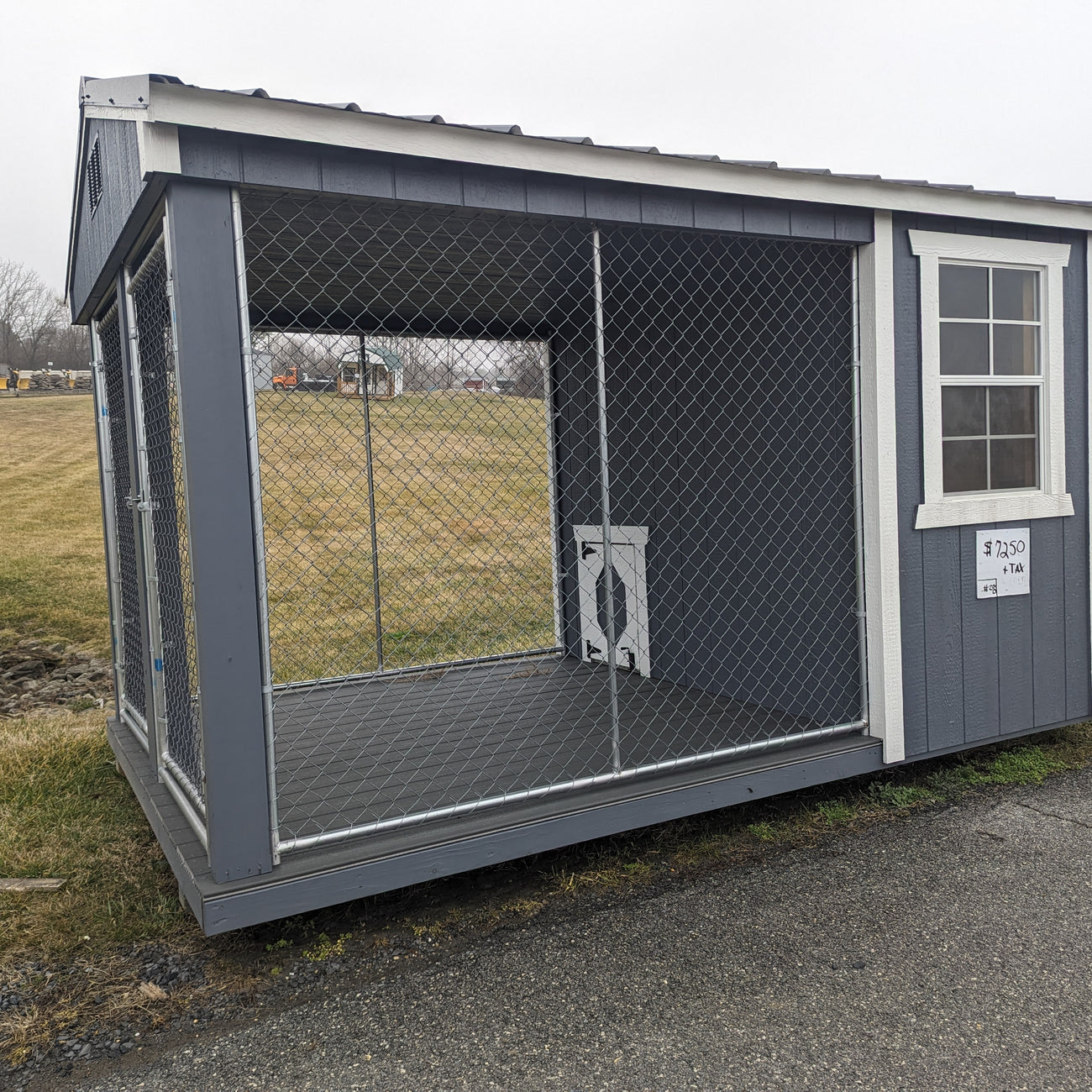 SHED - Painted Dog Kennel (8x12) (#28)